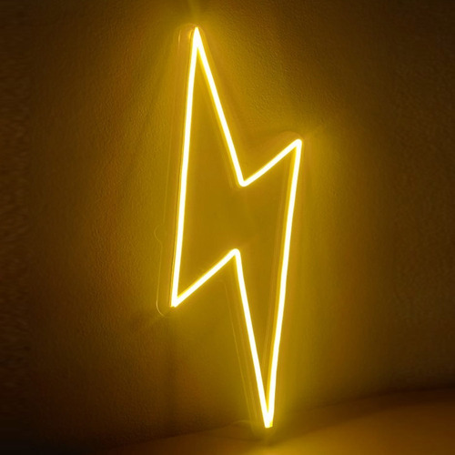 Imagen 2 de 9 de Cartel Neon Led Lampara Luz Rayo 220w Moderno App Bluetooth