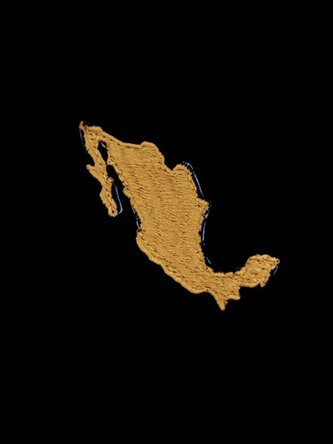 Imagen 3 de 6 de Playera Mapa De Mexico Negra Bordado Calidad Premium Slimfit
