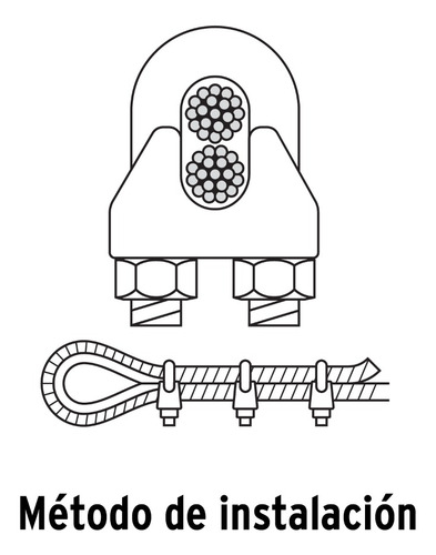 2 Nudos De Hierro Para Cable 3/16 Fiero 44083 Kit