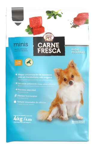 Alimento Croqueta Carne Fresca Mini Adulto Raza Pequeña 4 Kg