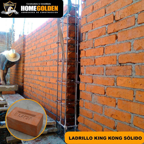 Imagen 1 de 1 de Ladrillo King Kong Sólido Para Obras Y Construcciones