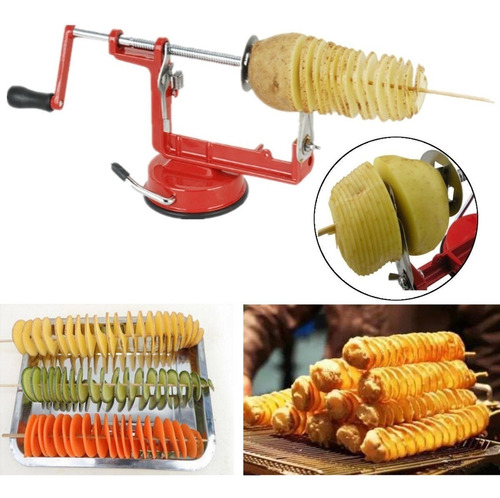 Espiropapa Cortador Rebanador Profesional De Papa Frita Frutas Verduras En Curly Espiral