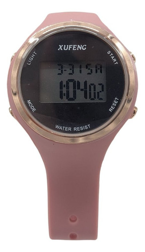 Relógio Digital Rosa Prova D'água 10m Cronômetro Data Alarme