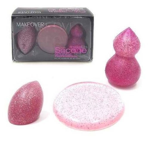 Make Over Set De 3 Esponjas Silicona Maquillaje Profesional