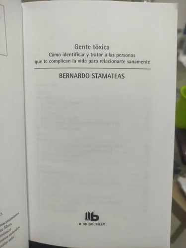 Gente Tóxica - Bernardo Stamateas - Cómo Tratar A Personas (Usado)
