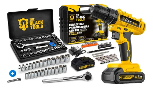 Furadeira Parafusadeira De Impacto 2 Baterias 21v 3/8 Tb21pz Com