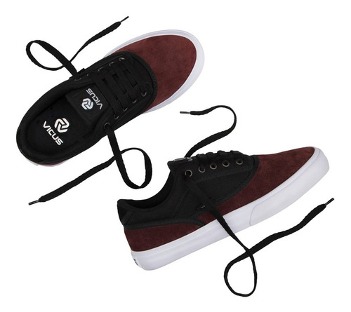Zapatillas Vicus Genesis Gamuza/lona Negro Bordo