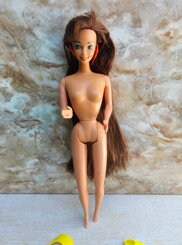 Barbie Glitter Hair Morocha Pelo Largo 90s (Usado)