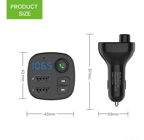 Transmisor Fm Onever 21 Receptor Bluetooth Micro Sd, Usb