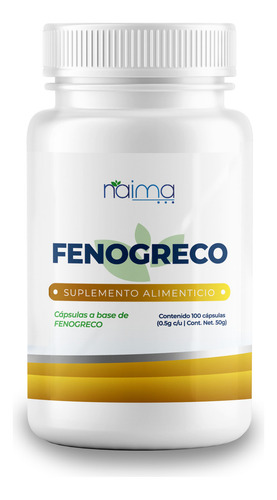 Fenogreco 500mg - 100 Cápsulas Por Frasco Sabor Sin Sabor