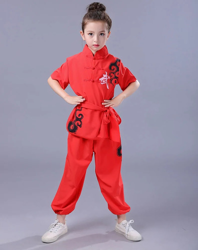 Camisa De Wushu Uniform Para Niños, Camisa De Kung-fu, Traje