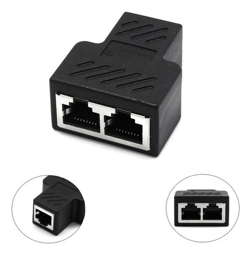 Adaptador Divisor Rj45 1 A 2 Puertos A Extensor De Internet