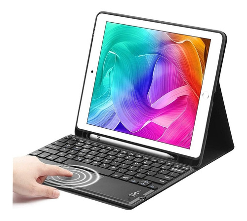 Capa Teclado iPad 7ª 8ª Air 3 Pro 10,5 Touchpad Bluetooth