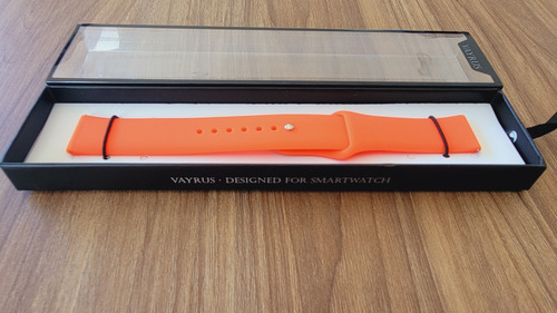 Correa 22mm Deportiva Lisa Ligera Para Suunto 9 Peak Naranja 2.2 Cm