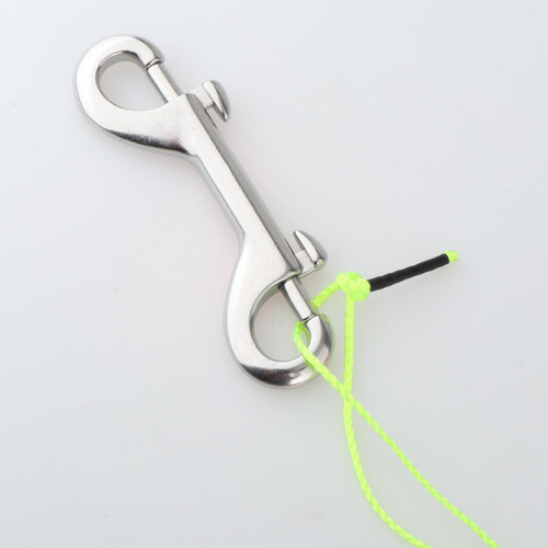 Carrete De Buceo Con Clip De Perno De Doble Carrete Gris