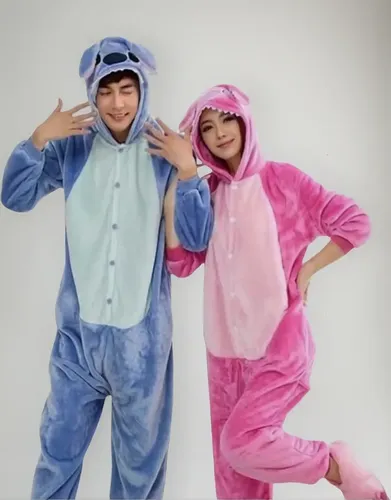 Mameluco De Stitch Para Adulto, Azul Y Rosa, Unisex Envío gratis