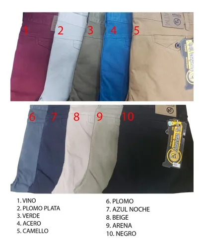 Pantalones drill hombre colores clearance