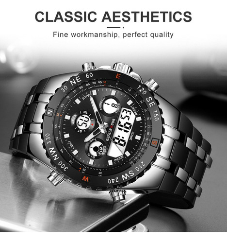 Reloj Digital Analógico De Cuarzo Goldenhour Para Hombre