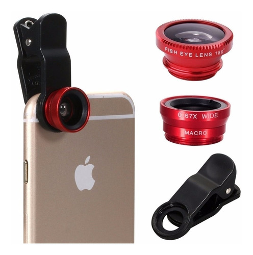 Lente Zoom Ojo De Pez Wide Macro iPhone Celular Tablet
