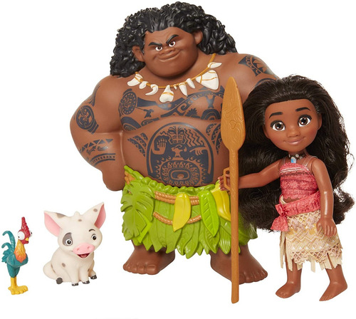 Muñeca Disney Moana Set De Figuras Original 