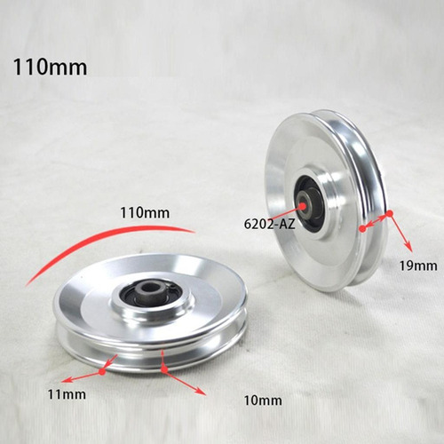 Iy 2 Pcs Aluminio Polea U Groove Home Fitness Machine 110mm