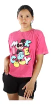 Comprar Polo Topsportfitnes Corto Ovsize Micky Fucsia Pack 2 Unid