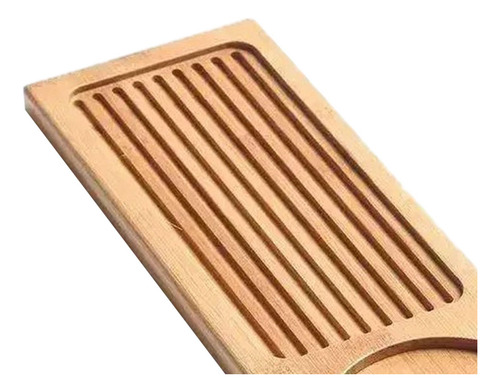 Exquisita Bandeja De Té De Bambú: Elegante Tabla 41cmx15cm
