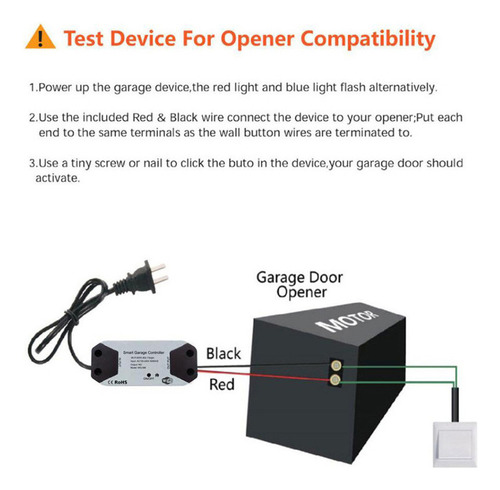 Controlador Wifi Tuya Garage Controller Opener Door App