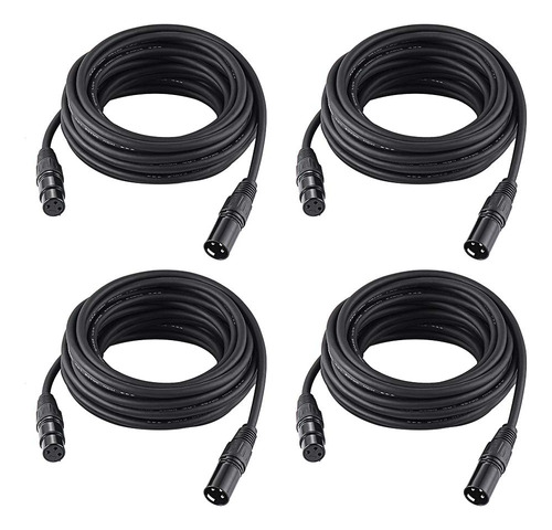 Cable Dmx De 25 Pies/25.0 ft, 4 Paquetes De Cables Dmx Eye.