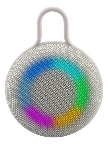 Bocina Mini Portátil Bluetooth Impermeable Led Luz Colorido Color Gris