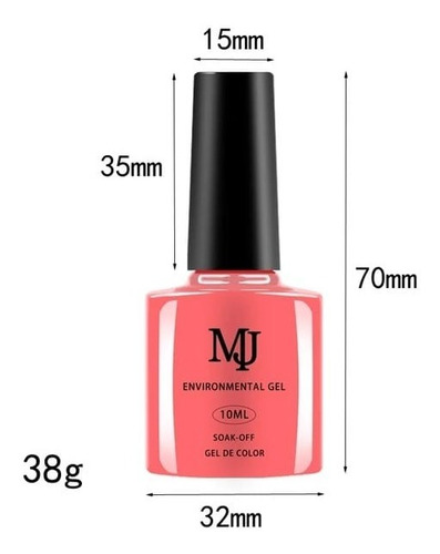 Imagen 5 de 7 de 12 Gel Mj 10ml De 3 Pasos Esmalte Semipermanente Uñas 8a-111