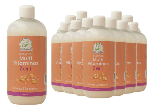 Shampoo Capilar Multivitaminas 2 En 1  (500ml) 12 Pack