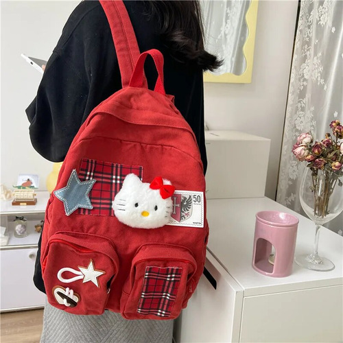 Mochila Hello Kitty Para Estudiantes De Gran Capacidad Para