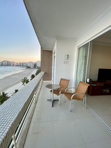 Imagem 5 de 15 de Aparatamento À Venda De Frente Total Mar Na Praia De Pitangueiras Em Guarujá - 4 Dormitórios (3 Suítes + Quarto De Empregada) - Reformado - Permuta - Ap05076 - 67842673