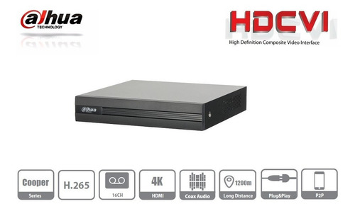 Imagen 2 de 10 de Dvr 16 Canales 1080p 4mp Lite Xvr1b16h Dahua Cooper Penta