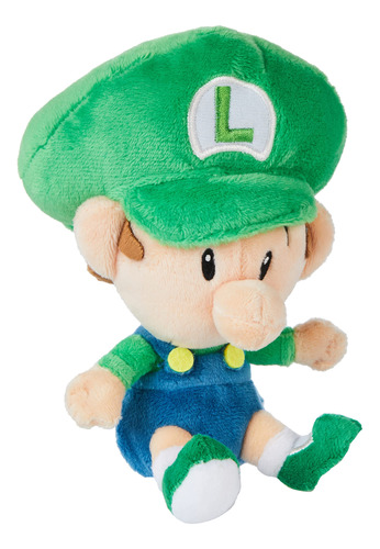 Bebé Luigi De Felpa Oficial De Super Mario De 5 Pulgadas
