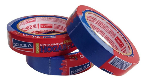 Imagen 2 de 6 de Cinta De Enmascarar Azul 24mm. Doble A
