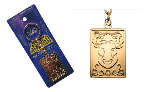 Llavero Tauro Caballeros Del Zodiaco Metálico Color Dorado