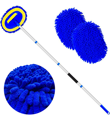 1 Mop Lava Autos Coches De Microfibra Extensible