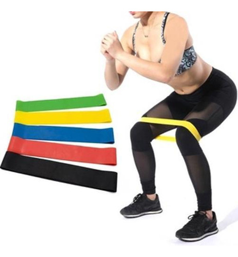 Faixas Para Treino Fitness Casa E Academia Kit Com 5