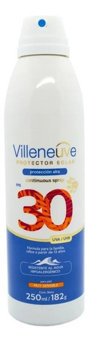 Villeneuve Protector Solar Fps 30 Spray Uva Uvb X 250ml