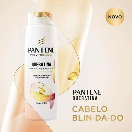 Kit C/ 6 Shampoo Pantene Queratina 300 Ml