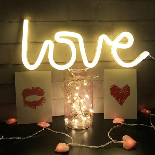 ~? Qiaofei Neon Love Signs Light Led Love Art Decorative Mar