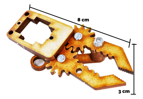 Gripper De Mdf Para Proyectos (no Incluye Servo) Personaje Brazo Robótico