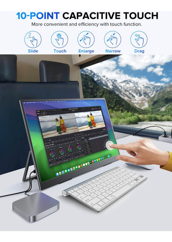 Monitor Portátil Uperfect 2k 144hz Touch Wanten 18 2560x1600
