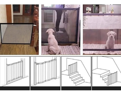 Imagen 4 de 8 de 2 Malla Red Adiestramiento Perro Gato Seguridad Bebé