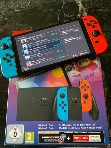 Nintendo Switch Oled 2021 64 Gb,  Mario Kart 8 Y + 6 Juegos