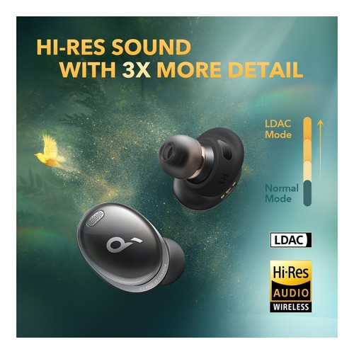 Imagen 2 de 4 de Auriculares in-ear inalámbricos Soundcore Liberty 3 Pro A39520 midnight black