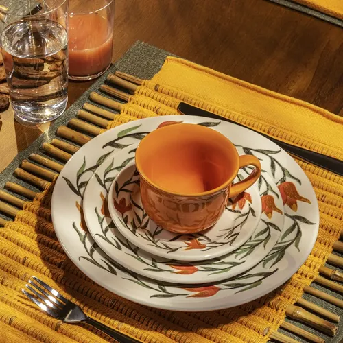 Aparelho Jogo De Jantar 2 Pessoas 10pçs Donna Lírios Oxford - R$ 328