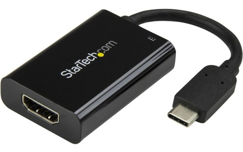 Adaptador Startech Cdp2hducp Usb Tipo C Para Hdmi 4k 60hz Cor Preto